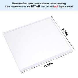 W11130203 Freezer Glass Shelf Fridge Tempered Glass Freezer Shelf Compatible with whirl-pool Refrigerator Replaces W10527849, WPW10527849, 4545866, PS12347522, W10773887