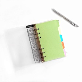 Zelten Refills/Loose Leaves for A6 Cover Ring Binder/Personal Organizer/Planner(A6 6 Holes, Divider Horizontal Colored Paper)