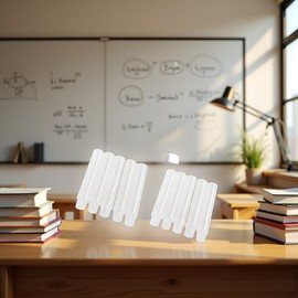 Zhuluck 10Pcs Clear Plastic Chalk Holders Chalk Stick Holder Adjustable Cover Drawing Board Clips for School Classroom Office, School, Writing and Correction Supplies