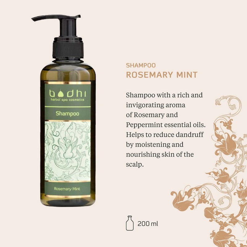 Bodhi® Natural Shampoo Rosemary Mint 200 ml - for Oily