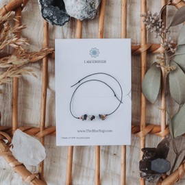 The Blue Yogi Healing Bracelet with Reiki Infused multiple gemstones and copper - Wish Bracelet with Tie closure (Anxiety Crystal)