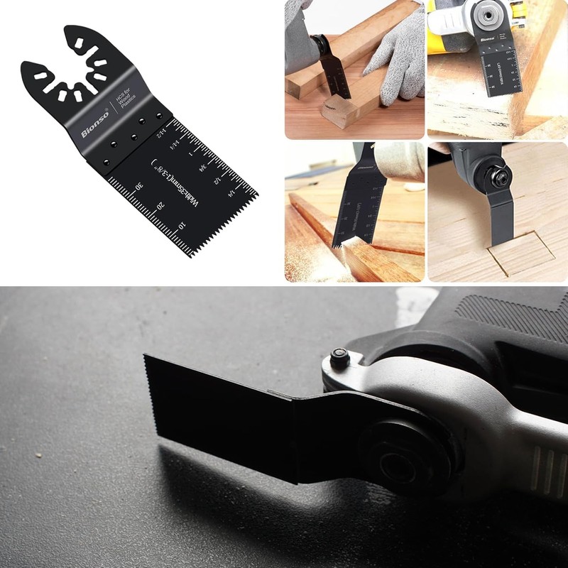 Bionso 60PCS Oscillating Tool Blade Cuts Wood Plastics, Sharp Durable