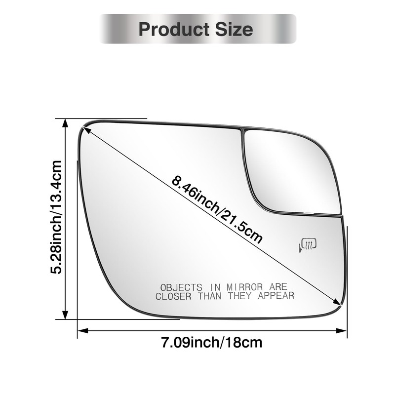 Algrix Passenger Side Mirror Glass Replacement for Ford Explorer 2011