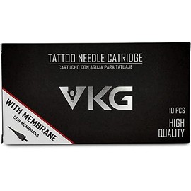 VW KG USA - 7 Round Liner (0.20 mm) - Cartuchos estériles y desechables para tatuajes - Caja 10ud
