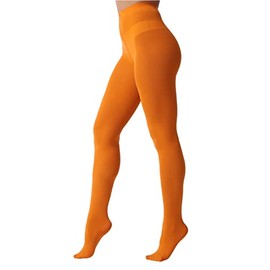 EVERSWE Women's 80 Den Soft Opaque Tights, Women's Tights (Small-Medium, Orange)