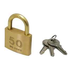 Nichi Seisakusho Cylinder Padlock, 2.0 inches (50 mm), 3 Keys 2045D