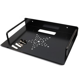 Black Menba Alumimum Alloy Wall Mount Shelf Bracket for TV Accessories WiFi Router TV Box Set Top Box ( Black, 11.2'' x 8.2'')