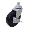 Uei P1.25 Screw-in Casters with S Free Car, 75 Diameter Hard Rubber Wheels