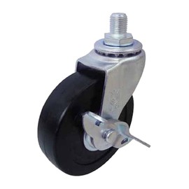Uei P1.25 Screw-in Casters with S Free Car, 75 Diameter Hard Rubber Wheels
