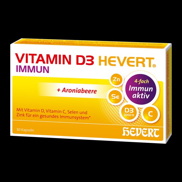 HEVERT Vitamin D3 Hevert Immun, 30 St. Kapseln Hevert-Testen