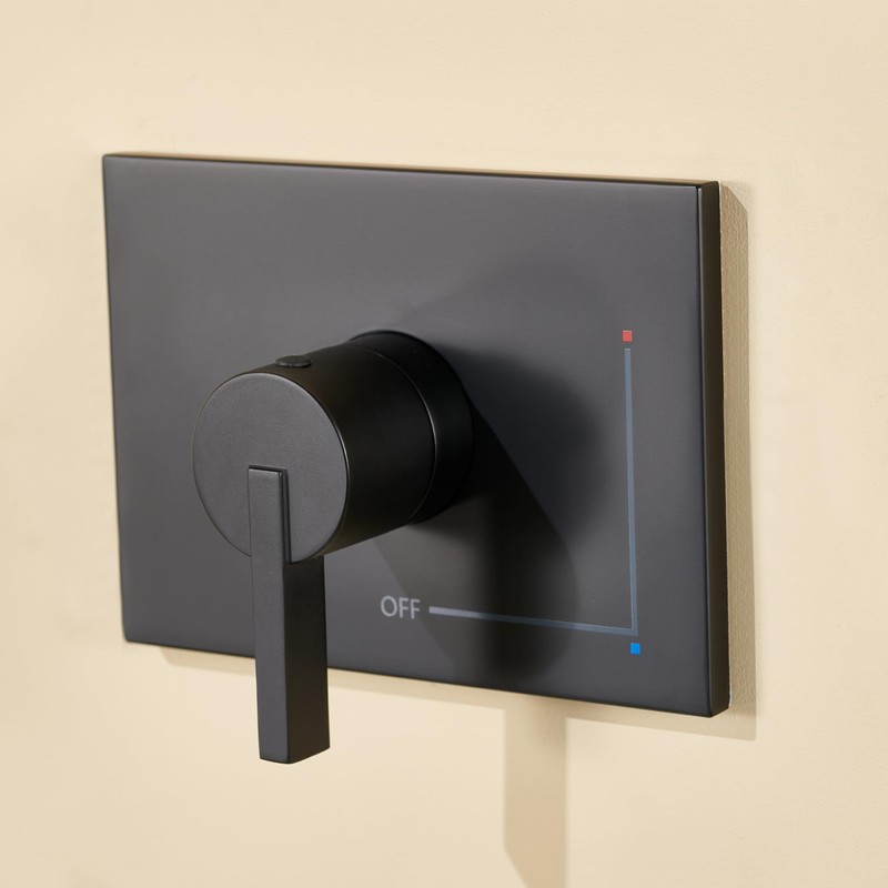SOOOHOT Black Shower Head and Handle Set, Shower Faucet Set