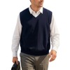 Akwa Men’s V-Neck Golf Vest Lightweight Waterproof Pullover Sweater Wind-Resistant
