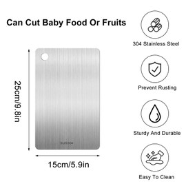Titan Chopping Board, 2024 Titanium Cutting Board, Multifunctional, Double-Sided Food Grade Titanium Chopping Board, for Ensure the Original Taste of Ingredients
