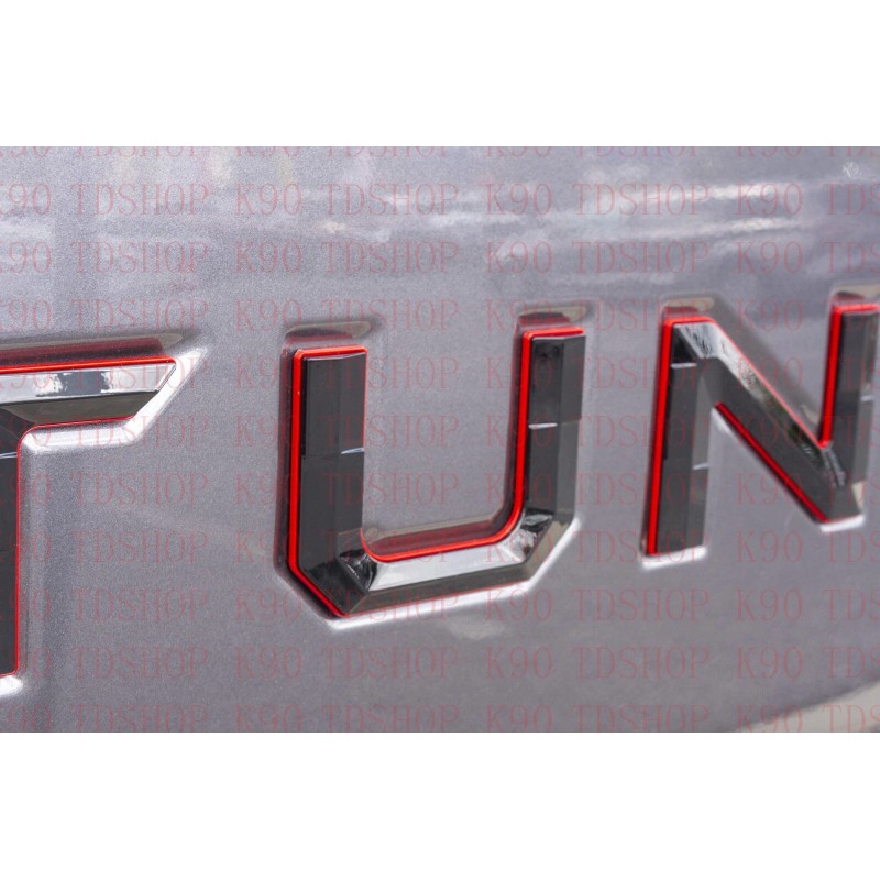 CUSTOM EMBLEM Black Red outline Emblem Fit TOYOTA 2022 2023
