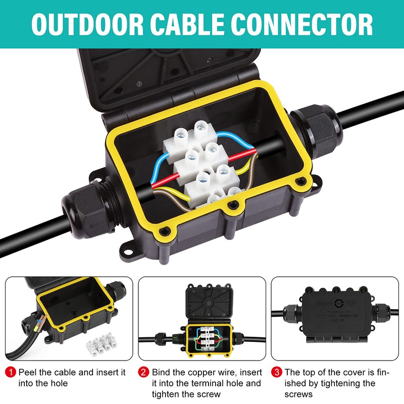 Junction Box IP68 Waterproof Junction Box Outdoor Waterproof Junction Box