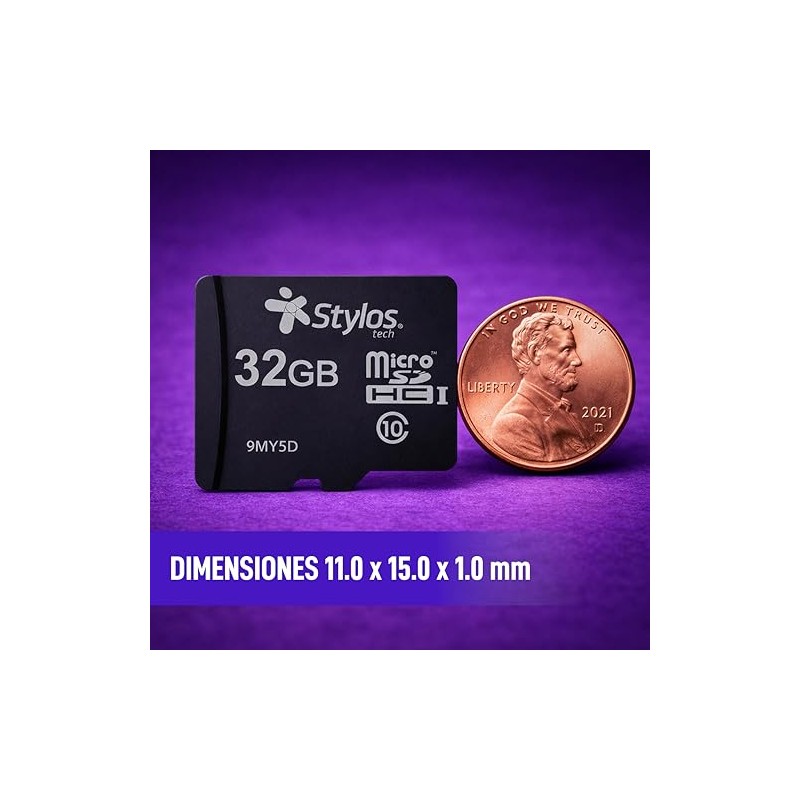 Memoria Micro SD 32GB Clase 10 Sin Adaptador Negro Stylostech