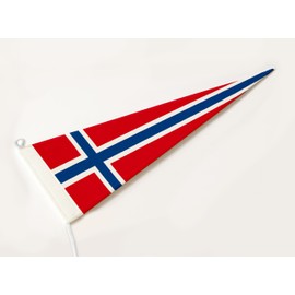FLAGLY Premium Long Bunting Norway 115 g/m² Fabric Weight, Robust and Weather-Resistant Gloss Polyester - Norway Bunting, Flagpole Accessories (150 x 40 cm)