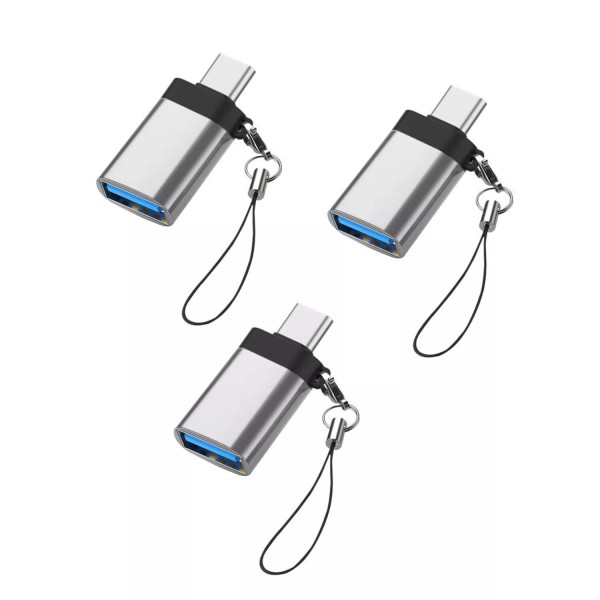 Universal Silver 3Pcs USB-C 3.1 Male to USB A Female