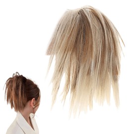 Hair Extensions Messy Bun Hair Piece With Elastic Rubber Band Synthetic Chignon Updo Ponytail Scrunchies for Women 0816