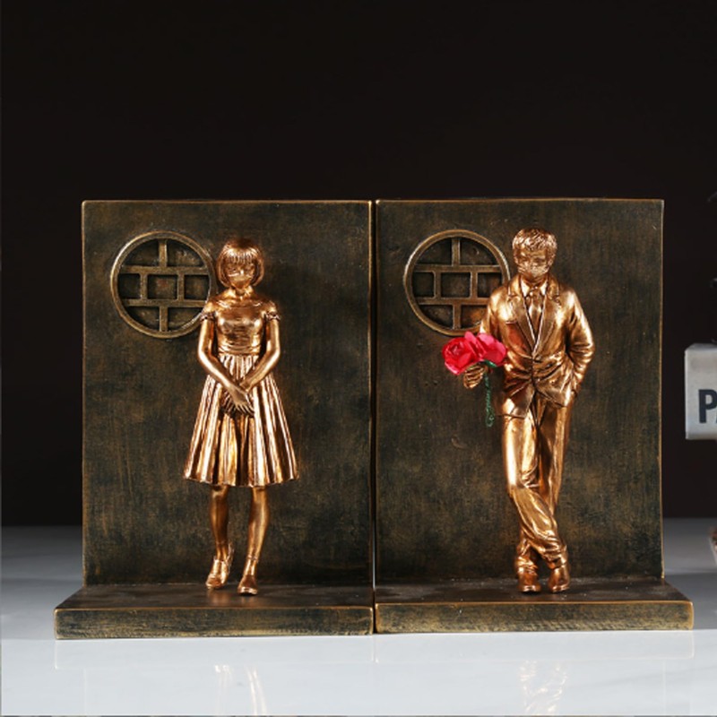 SQAQS Heavy Duty Banksy Couple Bookends Creative Bookends, Bookends, Decorations,