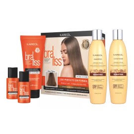 Kareol Braliss Alisado, Shampoo Y Acondicionador · Keratina
