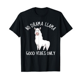 Llama Love Good Vibes School Girls Kids Women Teens Gift T-Shirt