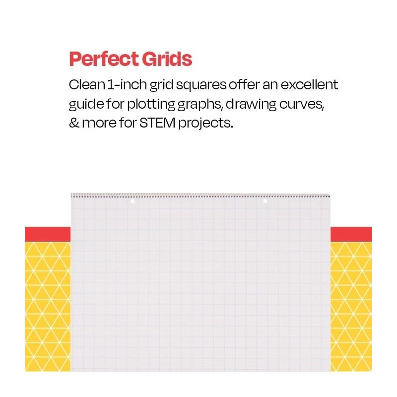 School Smart PAPER CHART 24X32 GRID RLD 25 SHTS