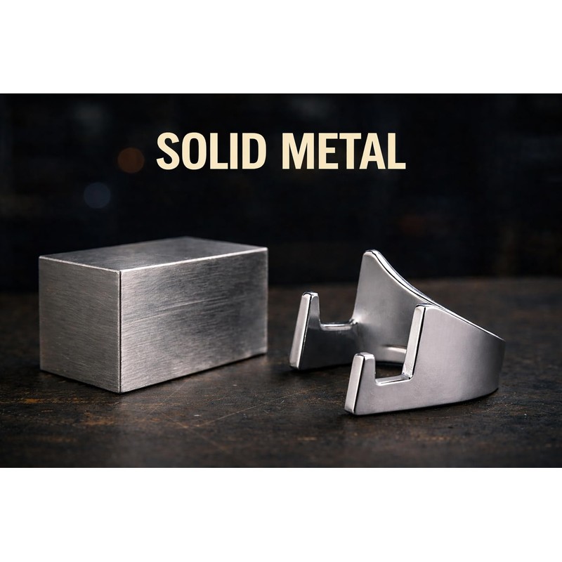 Military Challenge Coin Display Stand - Solid Metal with Anodized