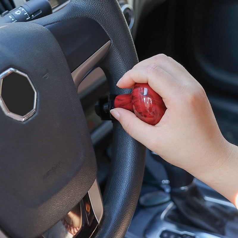 Qicarkey Wood Grain Steering Wheel Spinner Steering Wheel Spinner for