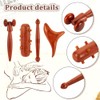 AHANDMAKER 4Pcs 4 Styles Massage Tool Set, Wooden Gua Sha