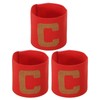 PATIKIL 9.4x2.5 Soccer Captain C Armband, 3 Pack Nylon Unisex
