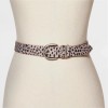 Universal Thread Women's Leopard Spot Oval Center Bar Belt -