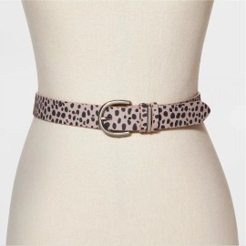 Universal Thread Women's Leopard Spot Oval Center Bar Belt - Universal Thread (XXL)