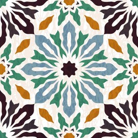 Poromoro Spanish Portuguese Azulejo Style Peel and Stick Backsplash Tile Stickers Set of 16 pcs(5.9_11)