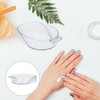 Zerodeko Cuenco para Manicura Acrílico Blanco Ajusta Mano para Remojar