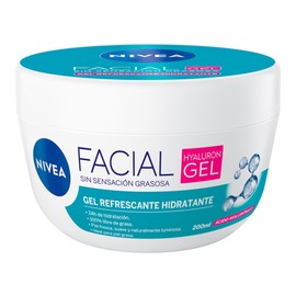 NIVEA Gel Facial Refrescante Cuidado Facial (200 ml) con Ácido Hialurónico Efecto Mate, 24 horas de humectación para un piel fresca, suave y luminosa 