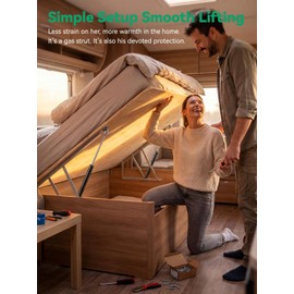 HUOPO 20 inch Gas Struts for Heavy Lid with Mounting Brackets, 200lb/890N Lift Support Strut for RV Bed, Heavy Duty Shocks Spring for Boat Hatch, Floor Basement Door, Outdoor Window, 2 Packs