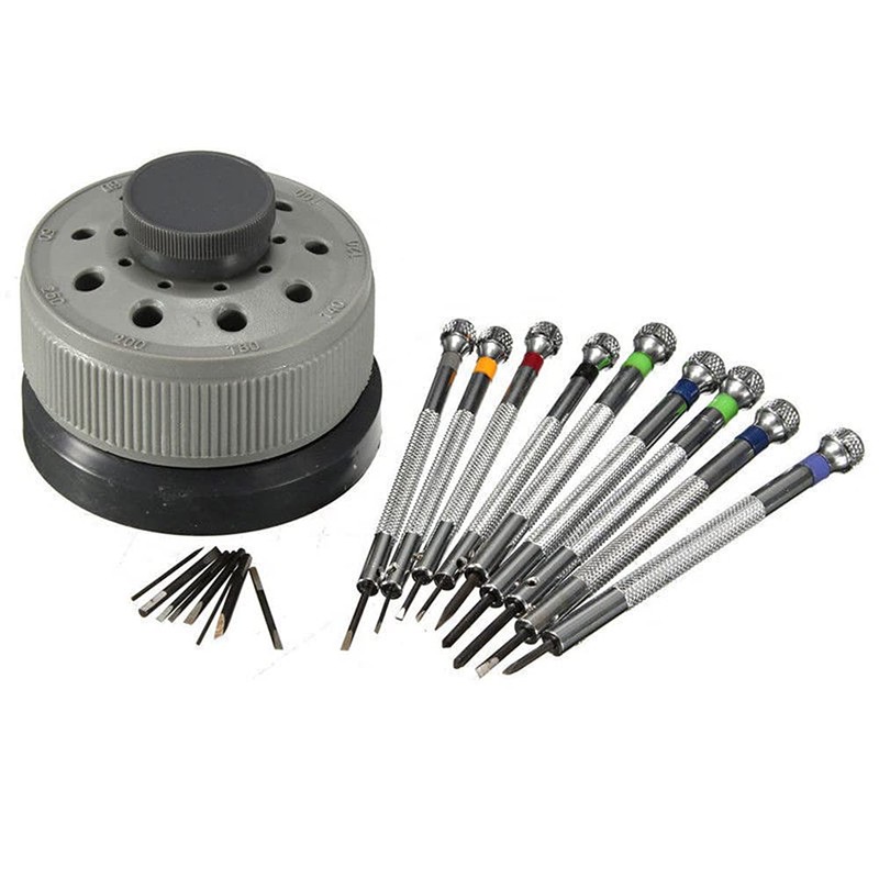 CENPEK 9Pcs Precision Watch Flat Blade Slotted Screwdriver Set Watchmakers
