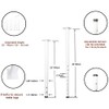 Jahof Adjustable Table Legs 22-36 inch (55-90cm), Metal Desk Legs