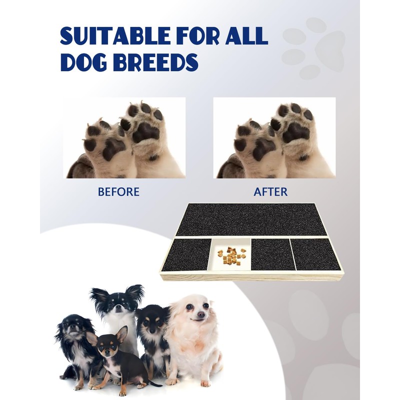 verdawave Dog Nail Scratch Pad with Treat Box & Pet