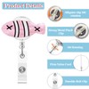 Pink Fish Badge Reel,Fun Acrylic Badge for ID Card,Cute Telescoping