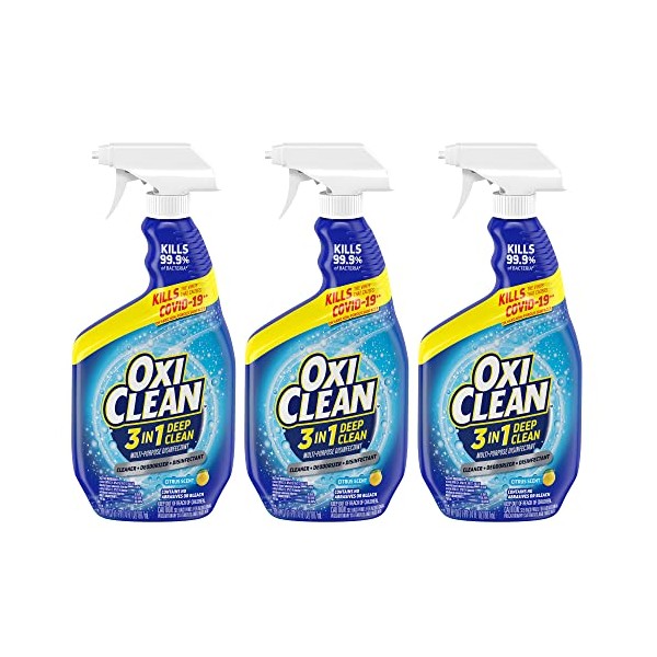 OxiClean 3-in-1 Deep Clean Multi-Purpose Disinfectant, 30 oz (Pack of 3)