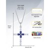 VA JENT Cross Necklace for Women 925 Sterling Silver Birthstone