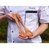 Cleminson Olive Wood Salad Servers 31 cm | Wooden Spoon