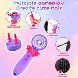 OBEST Automatic Hair Braider Hair Clips Set, Magic Hair Braid and Glitter Hair Accessories Set for Girls, Hair Accessories, Girls Hair Braiding Machine, Electric Hair Braider for Children