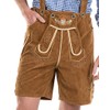 Oskar Deluxe Tan Lederhosen Mens Costume Large