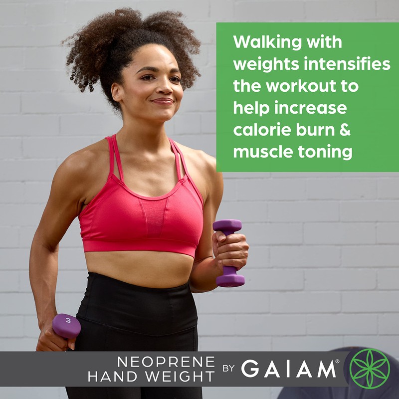 Gaiam Dumbbell Hand Weight (Sold in Singles) - Neoprene Coated