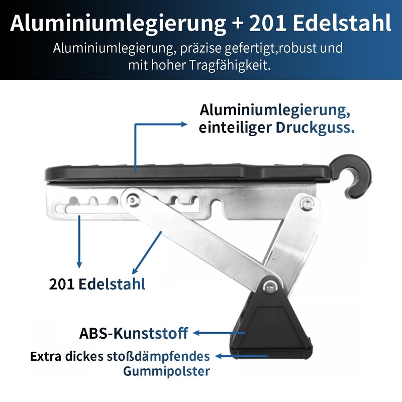 Lofez Car Door Step, Foldable and Adjustable Step with Damping