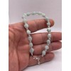 CUSTOM MADE BLUE TOPAZ GEMSTONE ANKLET BRACELET W/ 22 CT