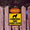 Leonberger Sign Danger Security System Door Sign Dog Sign Dog